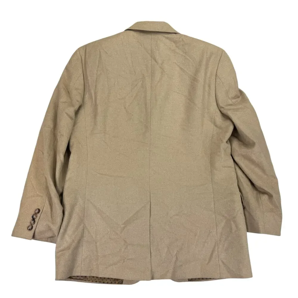 Lauren Ralph Lauren Mens Lacrosse Wool Cashmere Classic Fit Sport Coat Camel 40R